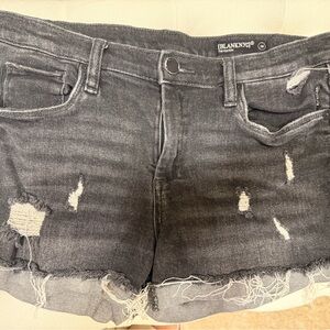 Blank NYC Women's Black Distressed Jean Shorts
